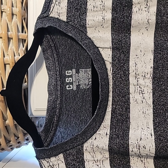 Champs Sport Gear T-Shirt Mens 2XL Charcoal White Short Sleeve Stars Flag Cadual - Picture 2 of 7